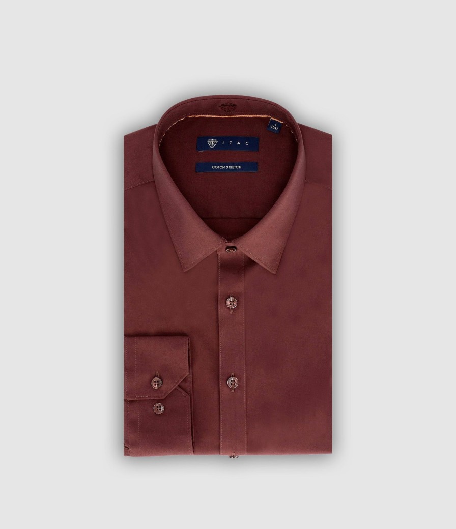 Vetements IZAC | Chemise marron-noir