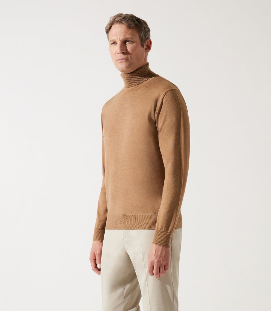 Vetements IZAC | Col roulé camel