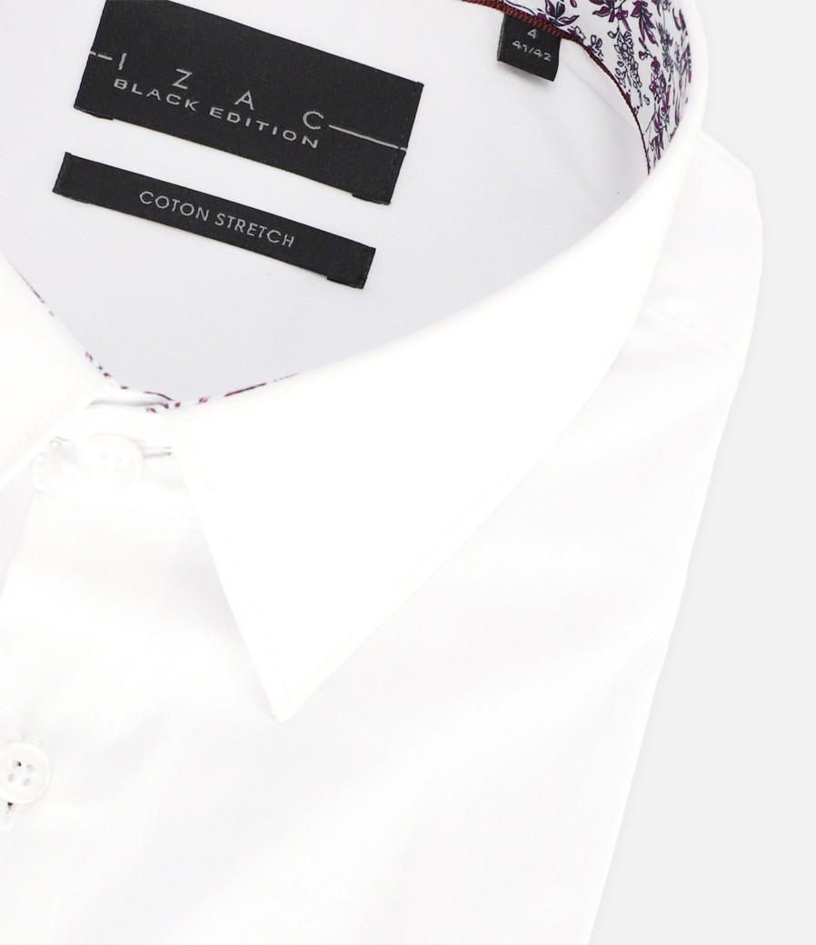 Vetements IZAC | Chemise Blanc_Bordeaux