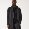 Vetements IZAC | Manteau City En Laine Noir